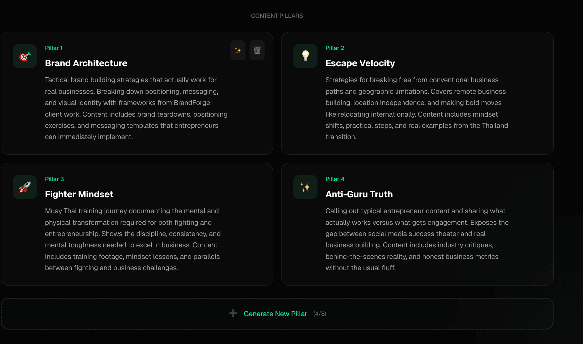 BrandForge Content Pillars